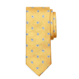Herringbone Tossed Pine Tie - Yellow